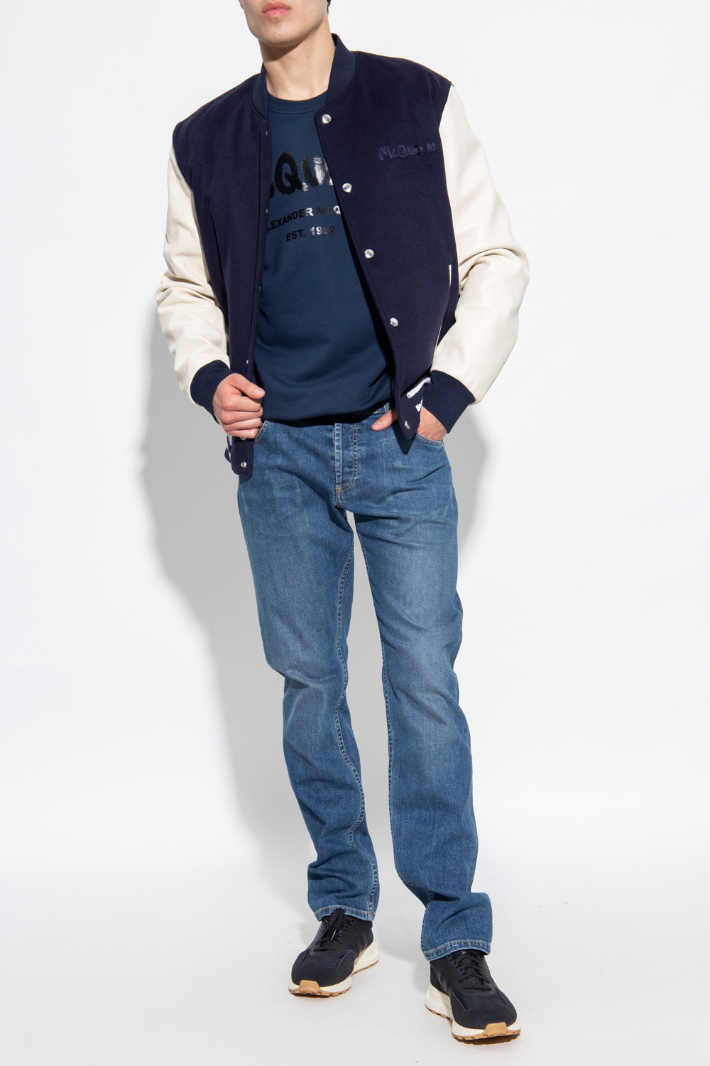 Alexander mcqueen varsity online jacket